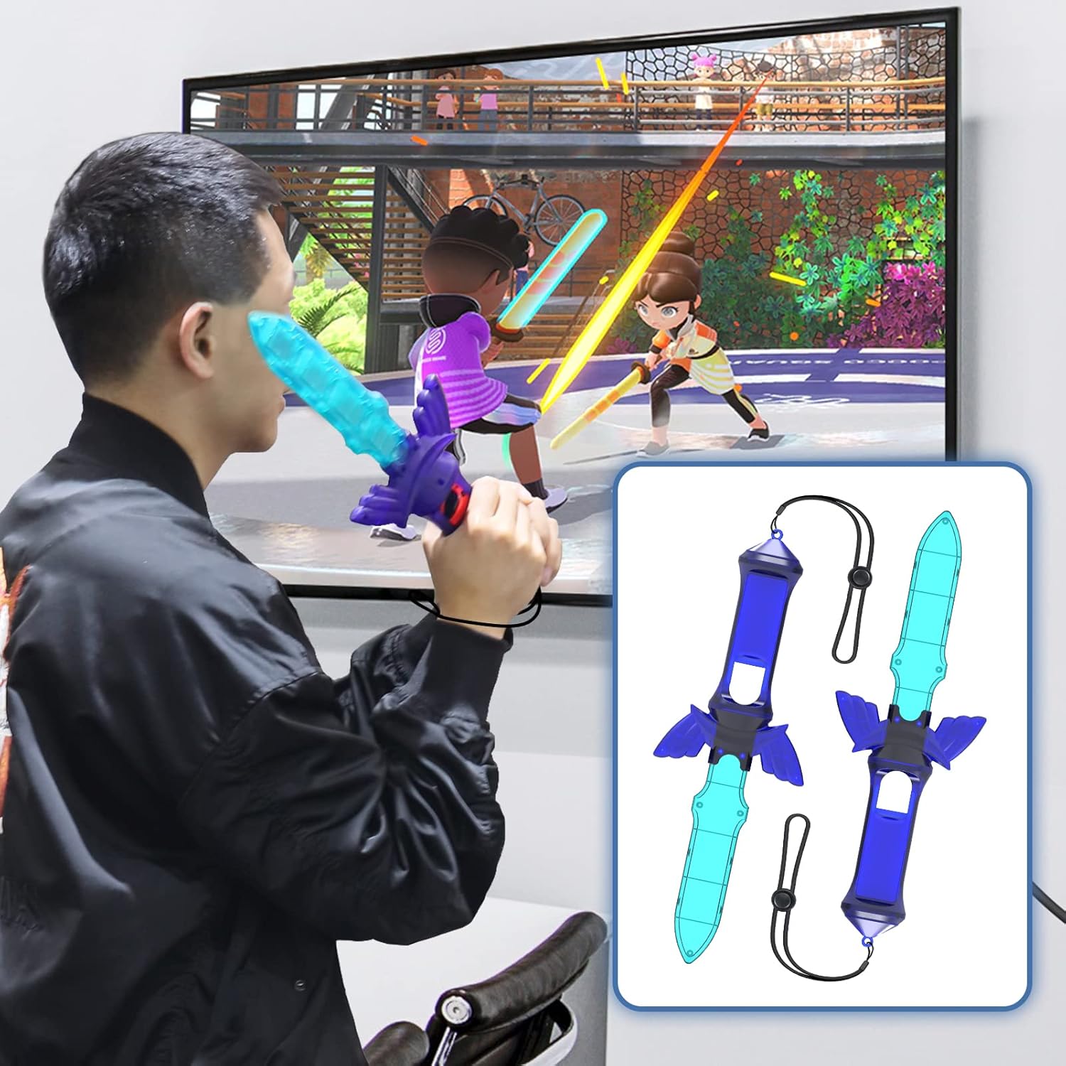 Ensemble d'accessoires de sport Switch 12 en 1 - Kits accessoires pour Nintendo Switch 2024 Family Party Pack Switch et jeux de sport OLED