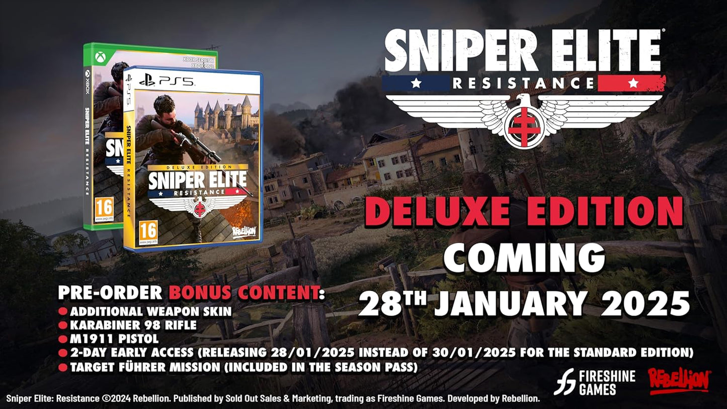 Sniper Elite Resistance Deluxe Edition Xbox Series X & Xbox One